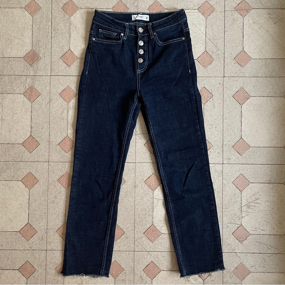 Mango Navy Denim with White Stitching